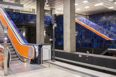 Olympia Subway Stations "Münchener Freiheit", "Bonner Platz", "Scheidplatz", "Petuelring" and "Olympiazentrum"